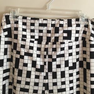 NWOT Crossword Puzzle Leggings Lularoe
